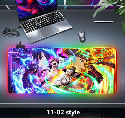 Uzumaki/Sasuke seven color LED light keyboard pad game gradient light