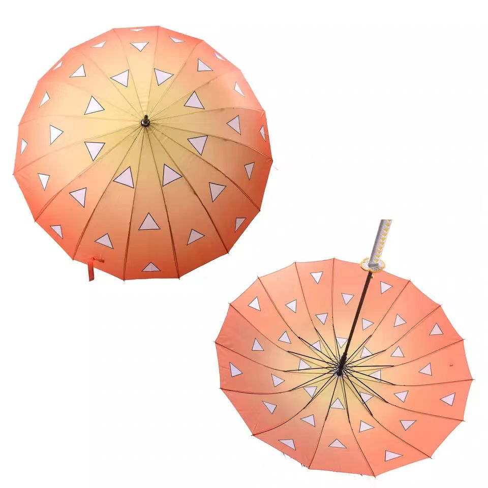 Tanjirou/Zenitsu Cool umbrella shade and rain dual purpose umbrella 16 alloy umbrella bones more robust