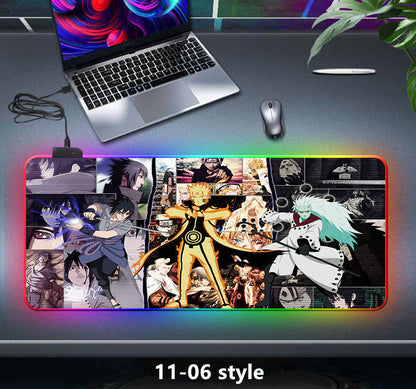 Uzumaki/Sasuke seven color LED light keyboard pad game gradient light