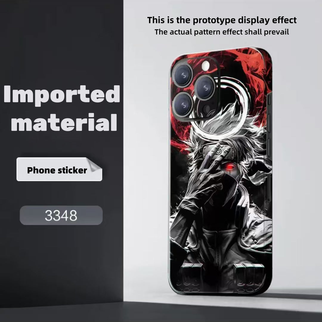 Sasuke/Kakashi/Itachi/Obito theme iPhone Phone back film sticker - a must-have for cool personality