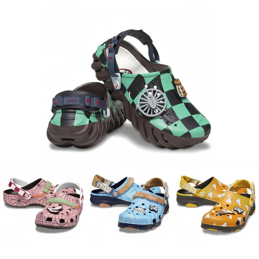 Tanjirou/Nezuko/Zenitsu/Inosuke theme hole hole shoes Creative decoration individual character is dye-in-the-wood