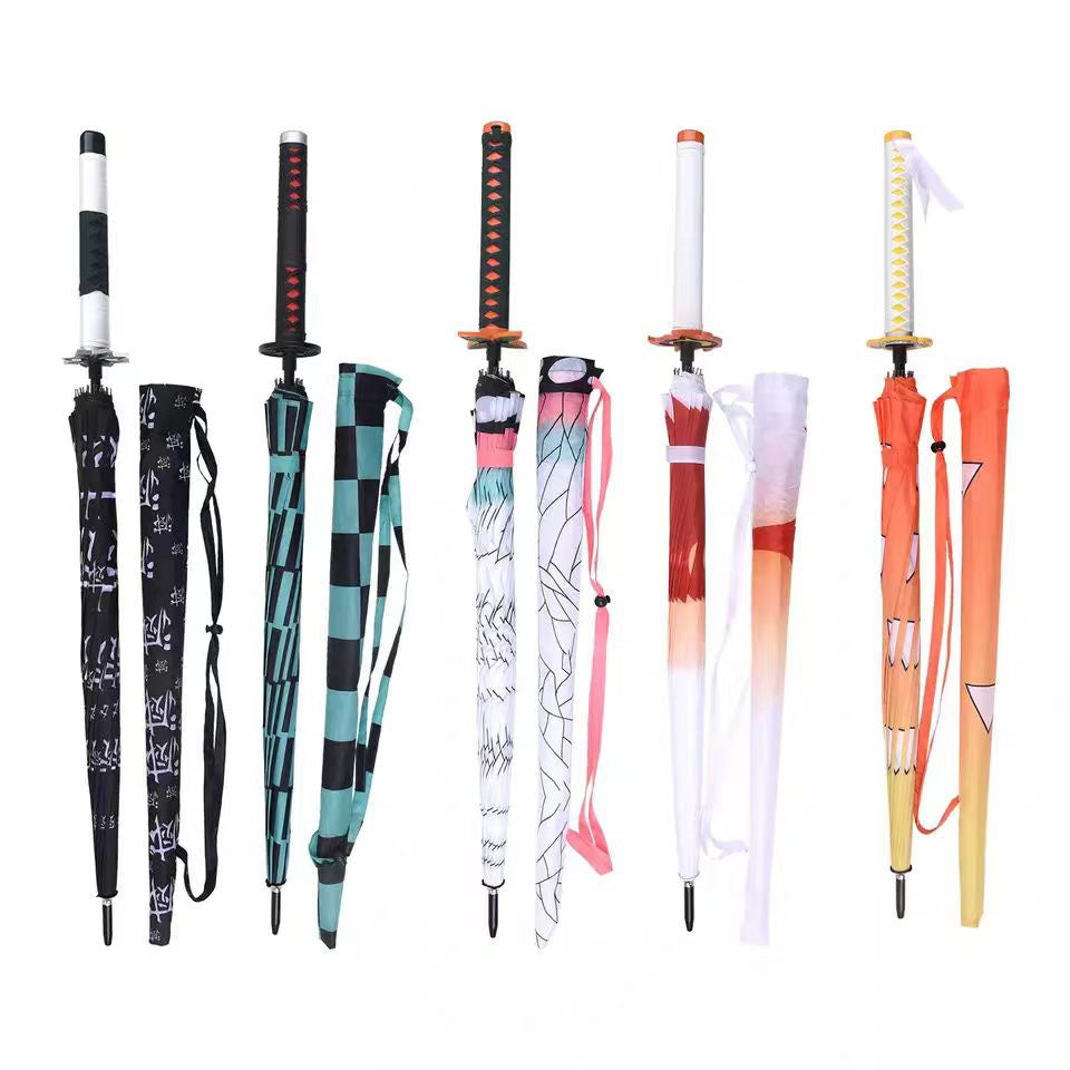 Tanjirou/Zenitsu Cool umbrella shade and rain dual purpose umbrella 16 alloy umbrella bones more robust