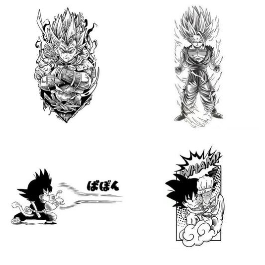 Son Goku Herbaceous juice semi-permanent tattoo stickers are durable and waterproof