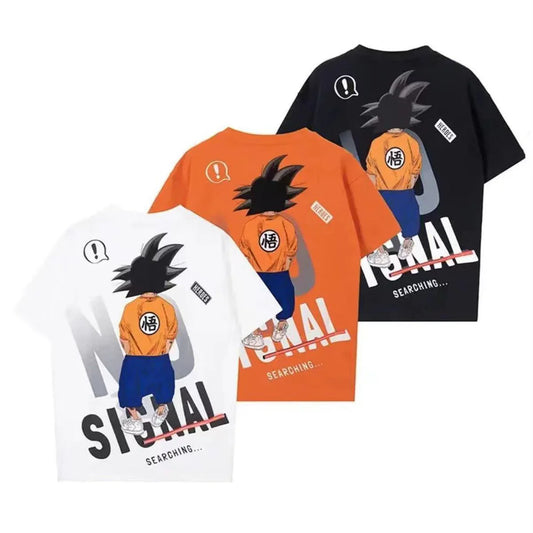 Son Goku pure cotton short sleeve men's summer T-shirt all cotton print handsome cool loose T-shirt