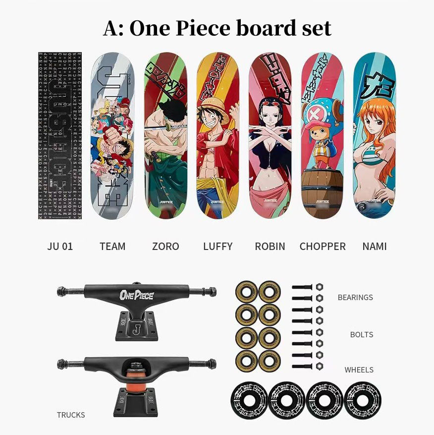 Luffy/Zoro Professional Fine Pattern Skateboard(Size:80CM×20CM)