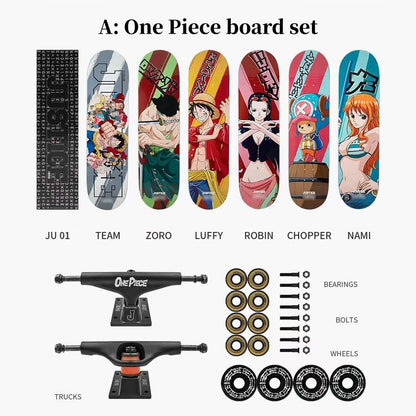 Luffy/Zoro Professional Fine Pattern Skateboard(Size:80CM×20CM)