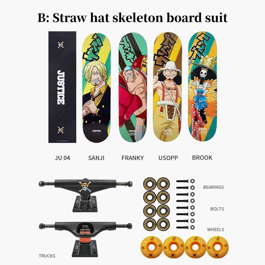 Luffy/Zoro Professional Fine Pattern Skateboard(Size:80CM×20CM)