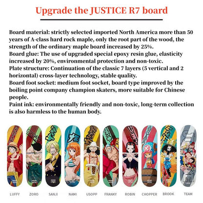 Luffy/Zoro Professional Fine Pattern Skateboard(Size:80CM×20CM)