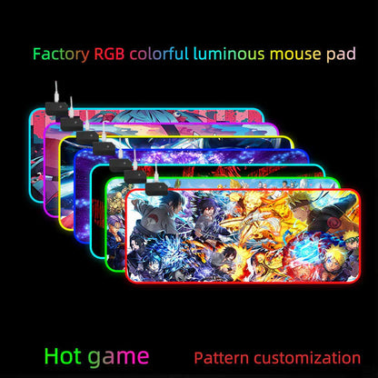 Uzumaki/Sasuke seven color LED light keyboard pad game gradient light