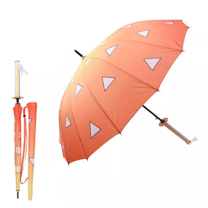 Tanjirou/Zenitsu Cool umbrella shade and rain dual purpose umbrella 16 alloy umbrella bones more robust