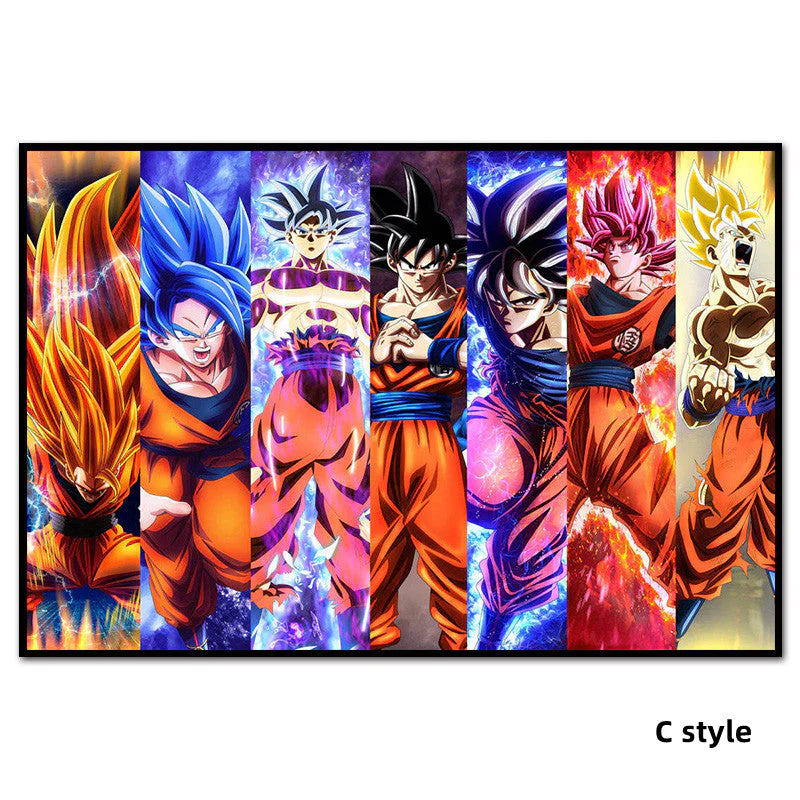 Son Goku/Bejīta Yonsei handsome handicraft doodle digital oil painting