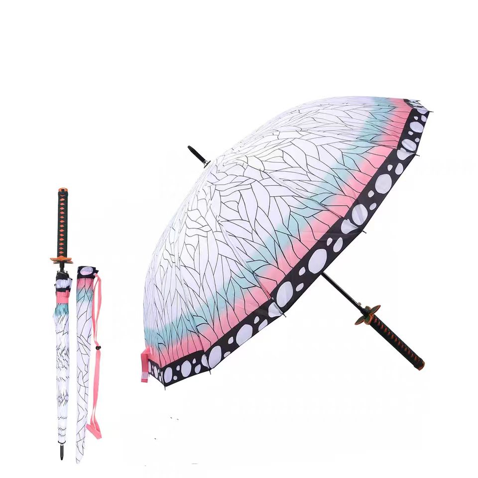 Tanjirou/Zenitsu Cool umbrella shade and rain dual purpose umbrella 16 alloy umbrella bones more robust