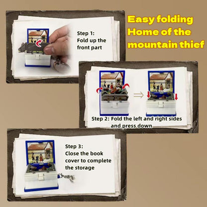 LuffyAce/Sabo Three brothers 3D folding pop-up book key chain