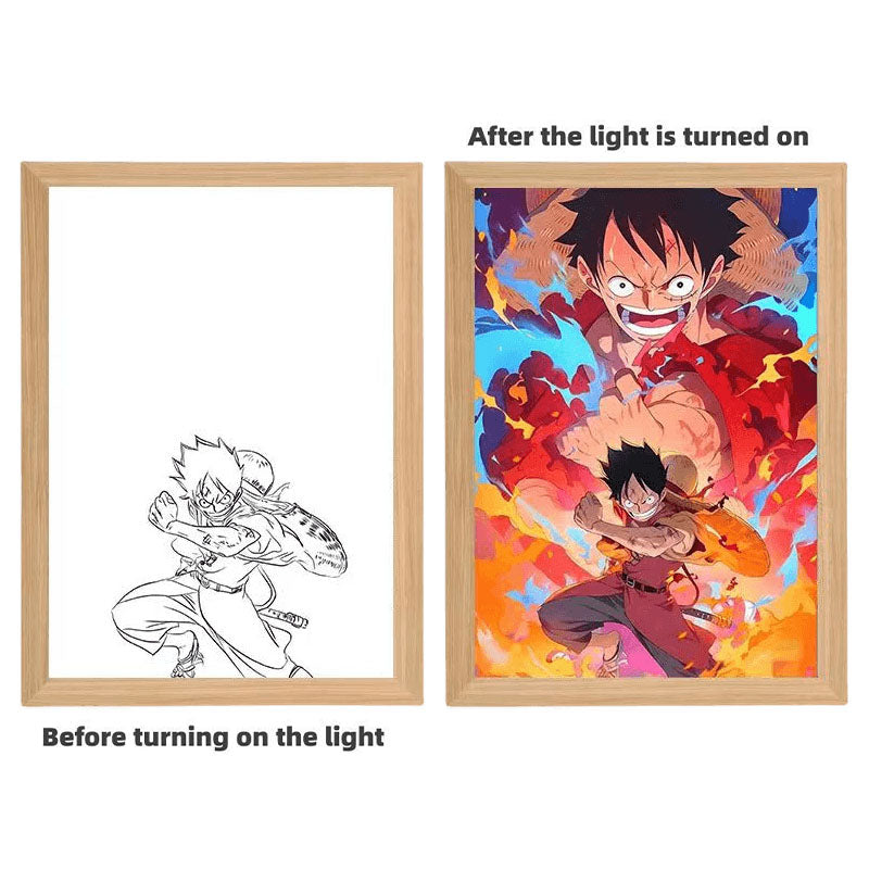 Nika Luffy three-color light decorative painting